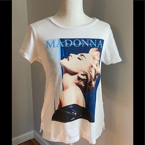 H&M Tops - Madonna White Short Sleeve Tee Shirt Size XS